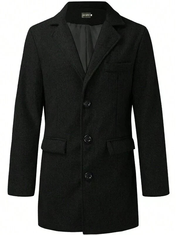 VictorMen® Klassischer Herrenmantel mit Revers – Zeitloser Stil