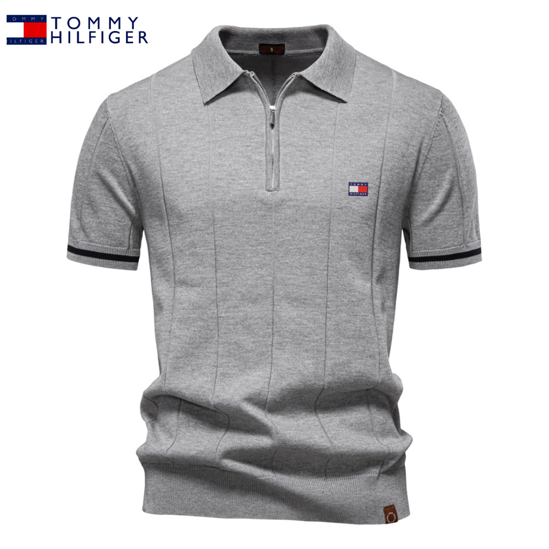 TՕⅯⅯҮ ᎻⅠᏞϜⅠᏀᎬᏒ - Klassisches Strick-Poloshirt
