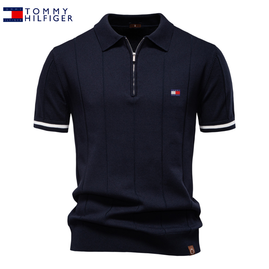 TՕⅯⅯҮ ᎻⅠᏞϜⅠᏀᎬᏒ - Klassisches Strick-Poloshirt